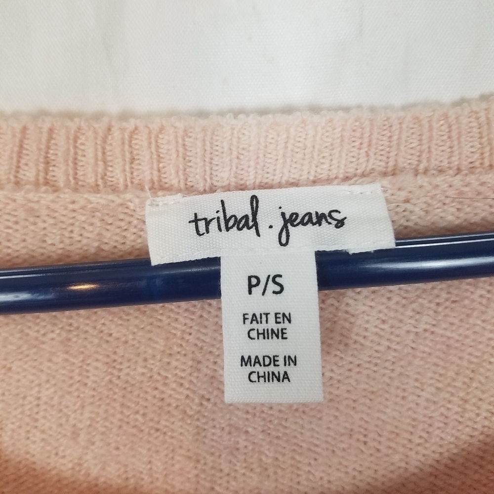 Tribal jeans pink layer tunic sweater - Picture 7 of 9